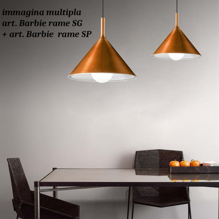 Sospensione-rame-Gea-Luce-BARBIE-SP-E27-LED-alluminio-lampada-soffitto-classica-rustica