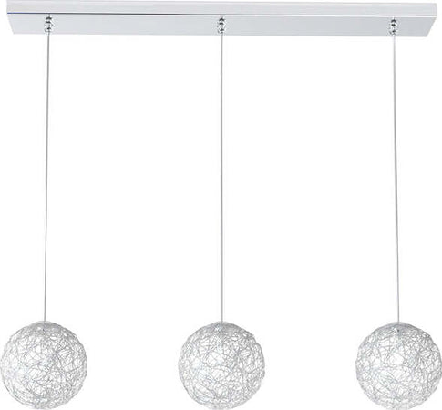 Sospensione-Rett-Contemp-Willow-Metallo-Cromo-Diffusore-Alluminio-3-Luci-G9
