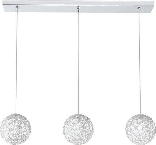 Sospensione-Rett-Contemp-Willow-Metallo-Cromo-Diffusore-Alluminio-3-Luci-G9