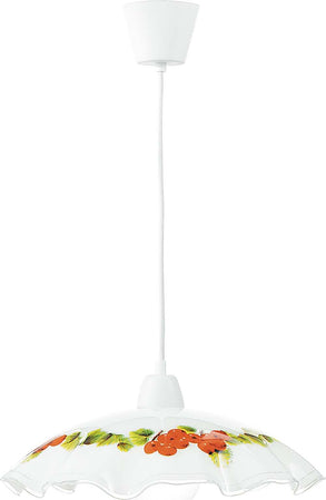Sospensione Ribes Bianco 1Xe27 42X30Cm Illuminazione/Illuminazione per interni/Lampadari lampade a sospensione e plafoniere/Lampade a sospensione Led Mall Home - Napoli, Commerciovirtuoso.it