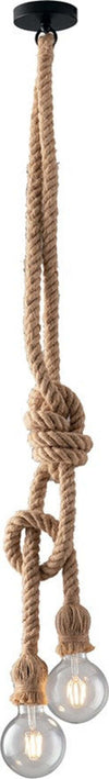 Sospensione Rope In Corda 2Xe27 150Cm Illuminazione/Illuminazione per interni/Lampadari lampade a sospensione e plafoniere/Lampade a sospensione Led Mall Home - Napoli, Commerciovirtuoso.it