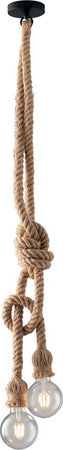 Sospensione Rope In Corda 2Xe27 150Cm Illuminazione/Illuminazione per interni/Lampadari lampade a sospensione e plafoniere/Lampade a sospensione Led Mall Home - Napoli, Commerciovirtuoso.it