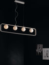 Sospensione Roxy Bianca 4Xg9 100X18X10Cm Illuminazione/Illuminazione per interni/Lampadari lampade a sospensione e plafoniere/Lampade a sospensione Led Mall Home - Napoli, Commerciovirtuoso.it