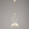 Sospensione-Rustica-1-Luce-Ferro-Battuto-Avorio-e-Vetro-Serie-Miranda