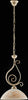 Sospensione-Rustica-1Luce-Ferro-Battuto-Avorio-e-Oro-Vetro-Ambra-Serie-Faraone