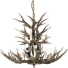 Sospensione-Rustica-Country-Chalet-Metallo-Beige-12-Luci-E14