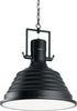 Sospensione-Rustica-Country-Fisherman-Metallo-Nero-1-Luce-E27