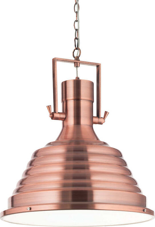 Sospensione-Rustica-Country-Fisherman-Metallo-Rame-1-Luce-E27