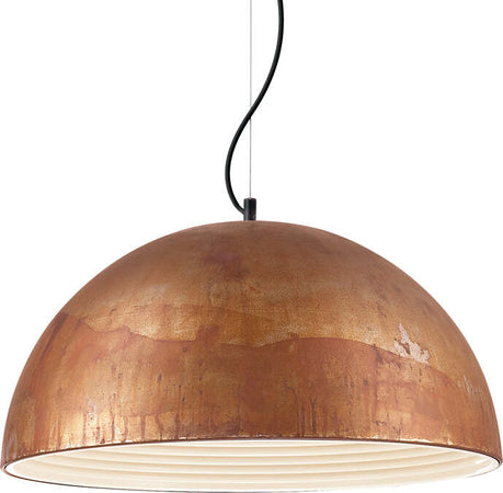 Sospensione-Rustica-Country-Folk-Metallo-Corten-Ruggine-1-Luce-E27-D50Cm