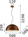 Sospensione-Rustica-Country-Folk-Metallo-Corten-Ruggine-1-Luce-E27-D50Cm