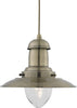 Sospensione-Rustico-Country-Fisher-Man-Acciaio-Adjustable-Vetro-1-Luce-E27