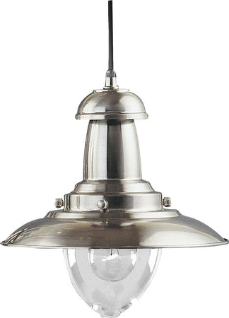 Sospensione-Rustico-Country-Fisher-Man-Acciaio-Argento-Vetro-1-Luce-E27