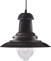 Sospensione-Rustico-Country-Fisher-Man-Acciaio-Nero-Vetro-1-Luce-E27