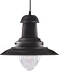Sospensione-Rustico-Country-Fisher-Man-Acciaio-Nero-Vetro-1-Luce-E27