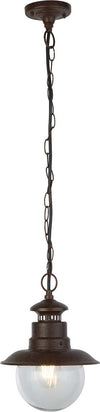 Sospensione-Rustico-Country-Stazione-Acciaio-Marrone-Vetro-1-Luce-E27