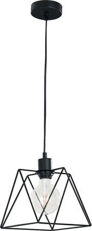 Sospensione Santana Nero 1Xe27 20X20X23Cm Illuminazione/Illuminazione per interni/Lampadari lampade a sospensione e plafoniere/Lampade a sospensione Led Mall Home - Napoli, Commerciovirtuoso.it