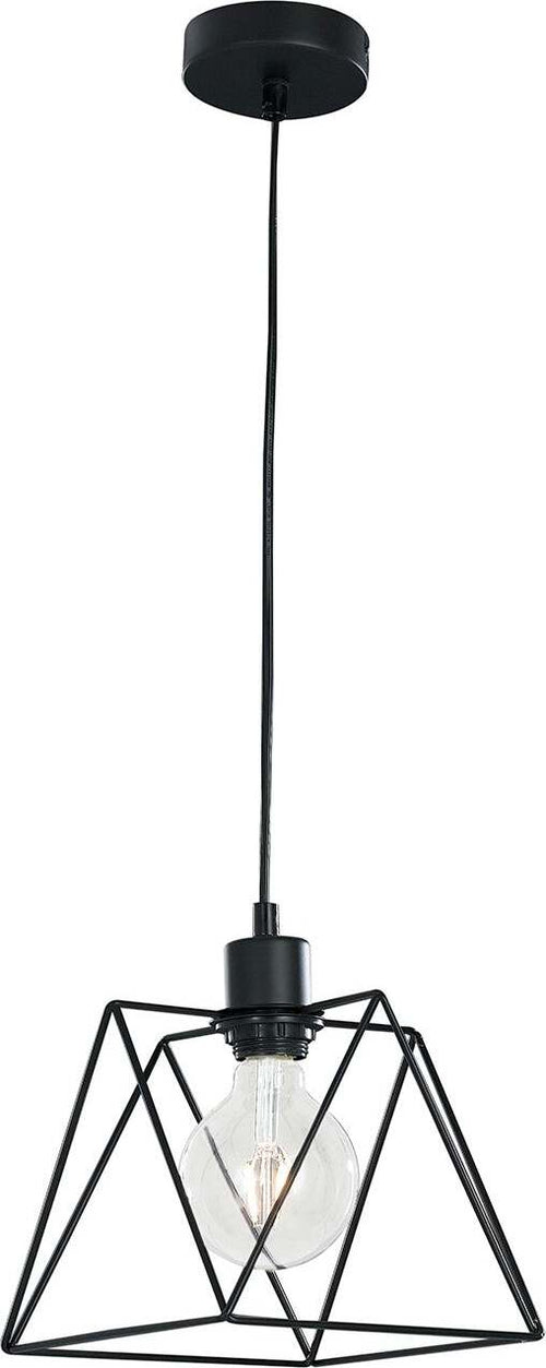 Sospensione Santana Nero 1Xe27 20X20X23Cm Illuminazione/Illuminazione per interni/Lampadari lampade a sospensione e plafoniere/Lampade a sospensione Led Mall Home - Napoli, Commerciovirtuoso.it