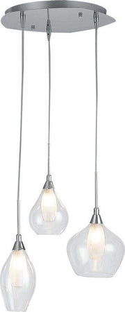 Sospensione Skyline Trasparente 3Xg9 35X22,5Cm Illuminazione/Illuminazione per interni/Lampadari lampade a sospensione e plafoniere/Lampade a sospensione Led Mall Home - Napoli, Commerciovirtuoso.it