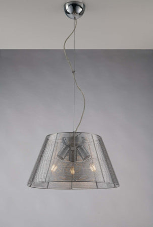 Sospensione Spriz Silver 3Xe27 45X27Cm Illuminazione/Illuminazione per interni/Lampadari lampade a sospensione e plafoniere/Lampade a sospensione Led Mall Home - Napoli, Commerciovirtuoso.it