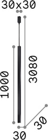 Sospensione-Suqare-Moderna-Ultrathin-Metallo-Nero-Led-11,5W-3000K-D100