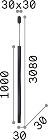 Sospensione-Suqare-Moderna-Ultrathin-Metallo-Nero-Led-11,5W-3000K-D100