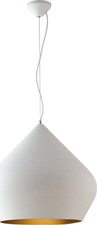 Sospensione Tholos Bianca 1Xe27 52X49Cm Illuminazione/Illuminazione per interni/Lampadari lampade a sospensione e plafoniere/Lampade a sospensione Led Mall Home - Napoli, Commerciovirtuoso.it