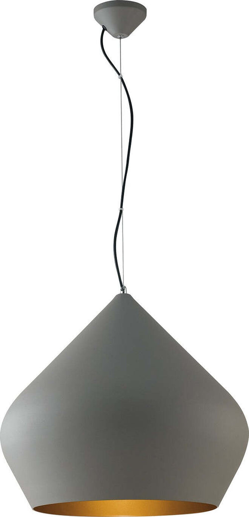 Sospensione Tholos Grigia 1Xe27 52X49Cm Illuminazione/Illuminazione per interni/Lampadari lampade a sospensione e plafoniere/Lampade a sospensione Led Mall Home - Napoli, Commerciovirtuoso.it