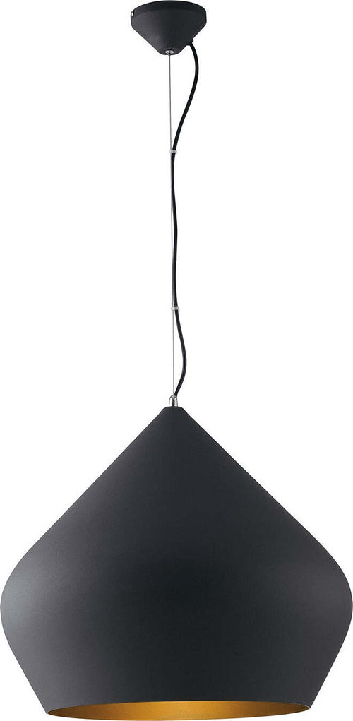Sospensione Tholos Nera 1Xe27 52X49Cm Illuminazione/Illuminazione per interni/Lampadari lampade a sospensione e plafoniere/Lampade a sospensione Led Mall Home - Napoli, Commerciovirtuoso.it