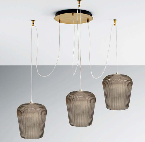 Sospensione-vetro-ambra-Gea-Luce-NUMA-BT3-OT-E27-LED-lampada-soffitto-decentramento-classica