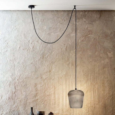 Sospensione-vetro-ambra-Gea-Luce-NUMA-DEC-E27-LED-lampada-soffitto-decentramento-classica