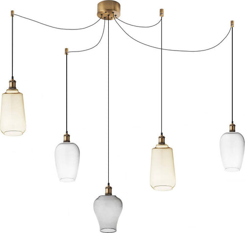 Sospensione-vetro-soffiato-Perenz-TRIX-S5-E27-LED-lampada-soffitto-ragnatela-multiluce-classica