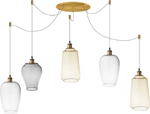 Sospensione-vetro-soffiato-Perenz-TRIX-S5-E27-LED-lampada-soffitto-ragnatela-multiluce-classica