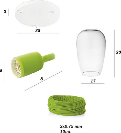 Sospensione-vetro-soffiato-trasparente-Perenz-TRIX-S3-E27-LED-lampada-soffitto-moderna-camerette-verde