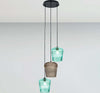 Sospensione-vetro-verde-ambra-Gea-Luce-NUMA-BT3-E27-LED-lampada-soffitto-decentramento-moderna