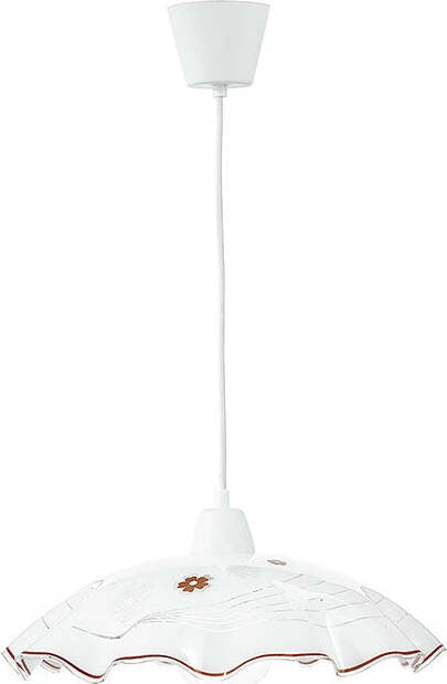 Sospensione Victoria Bianco 1Xe27 42X30Cm Illuminazione/Illuminazione per interni/Lampadari lampade a sospensione e plafoniere/Lampade a sospensione Led Mall Home - Napoli, Commerciovirtuoso.it