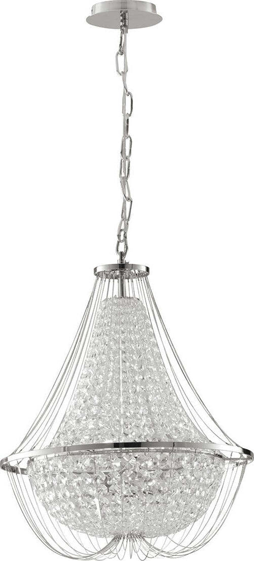 Sospensione Vienna Cromo 4Xe14 45X52Cm Illuminazione/Illuminazione per interni/Lampadari lampade a sospensione e plafoniere/Lampade a sospensione Led Mall Home - Napoli, Commerciovirtuoso.it