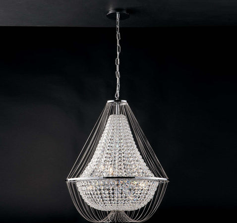 Sospensione Vienna Cromo 6Xe14 60X68Cm Illuminazione/Illuminazione per interni/Lampadari lampade a sospensione e plafoniere/Lampade a sospensione Led Mall Home - Napoli, Commerciovirtuoso.it