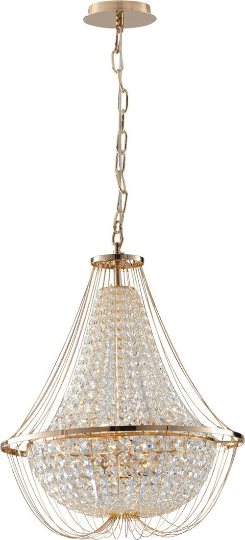 Sospensione Vienna Oro 4Xe14 45X52Cm Illuminazione/Illuminazione per interni/Lampadari lampade a sospensione e plafoniere/Lampade a sospensione Led Mall Home - Napoli, Commerciovirtuoso.it