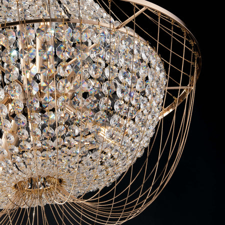 Sospensione Vienna Oro 4Xe14 45X52Cm Illuminazione/Illuminazione per interni/Lampadari lampade a sospensione e plafoniere/Lampade a sospensione Led Mall Home - Napoli, Commerciovirtuoso.it