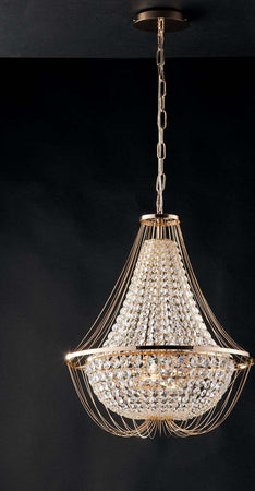 Sospensione Vienna Oro 4Xe14 45X52Cm Illuminazione/Illuminazione per interni/Lampadari lampade a sospensione e plafoniere/Lampade a sospensione Led Mall Home - Napoli, Commerciovirtuoso.it