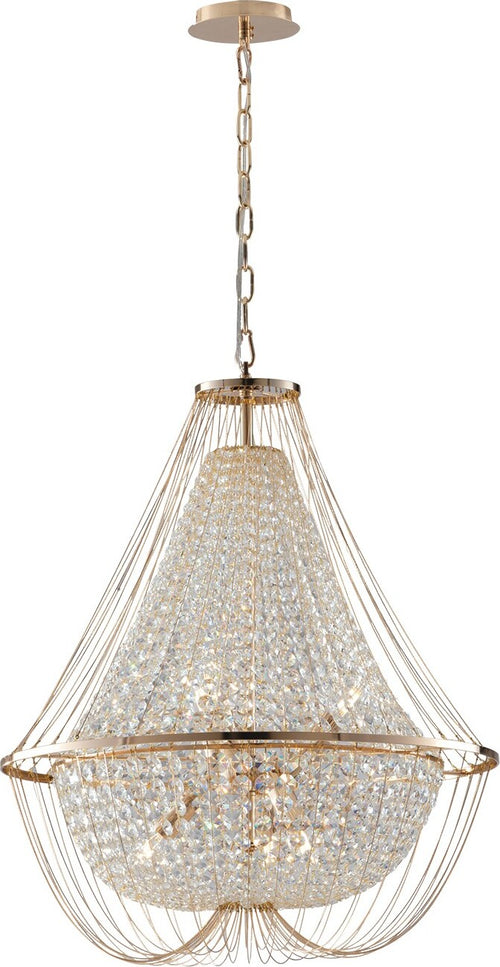 Sospensione Vienna Oro 6Xe14 60X68Cm Illuminazione/Illuminazione per interni/Lampadari lampade a sospensione e plafoniere/Lampade a sospensione Led Mall Home - Napoli, Commerciovirtuoso.it