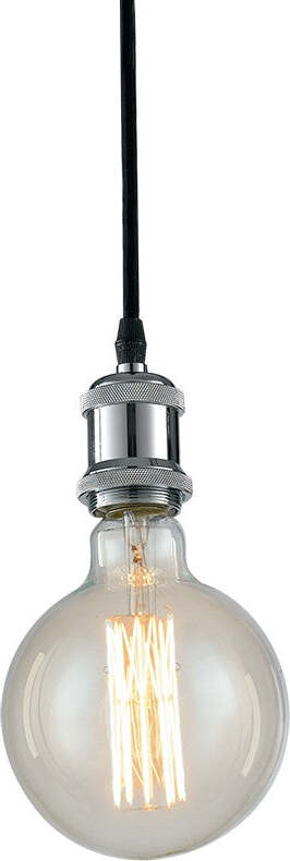 Sospensione Vintage Cromo 1Xe27 120Cm Illuminazione/Illuminazione per interni/Lampadari lampade a sospensione e plafoniere/Lampade a sospensione Led Mall Home - Napoli, Commerciovirtuoso.it