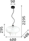 Sospensione-Vintage-Decò-Bistro'-Metallo-Fumè-1-Luce-E27-D40