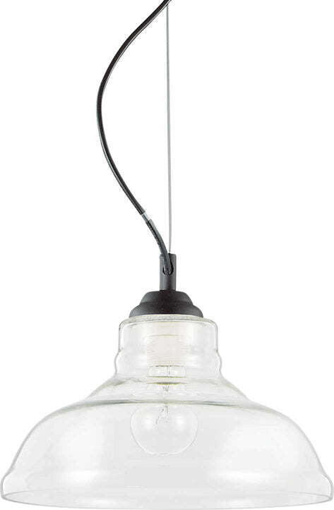 Sospensione-Vintage-Decò-Bistro'-Metallo-Trasp.-1-Luce-E27-D28