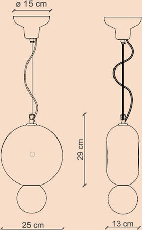 Sospensione-Vintage-Decò-Bumbum-1-Elemento-Ceramica-Gialla-1-Luce-E27