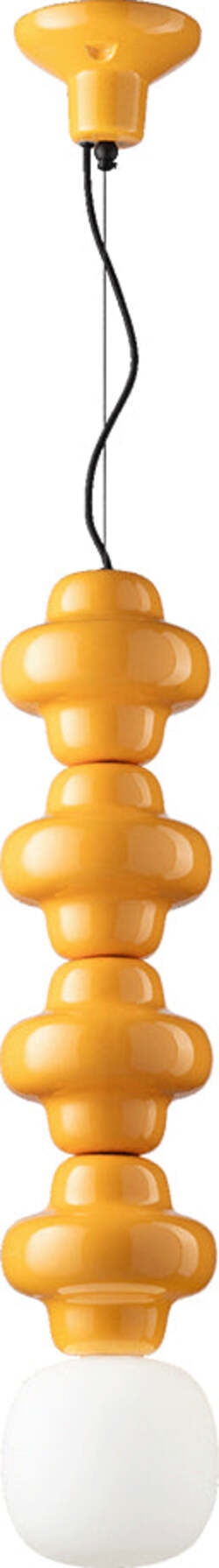 Sospensione-Vintage-Decò-Copacabana-4-Moduli-Ceramica-Gialla-1-Luce-E27