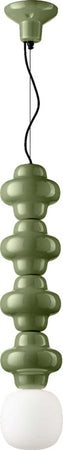 Sospensione-Vintage-Decò-Copacabana-4-Moduli-Ceramica-Verde-1-Luce-E27