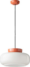 Sospensione-Vintage-Decò-Maracana-Ceramica-Vetro-Bianco-Arancio-1-Luce-E27