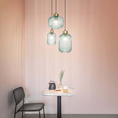 Sospensione-Vintage-Decò-Mint-3-Metallo-Verde-1-Luce-E27