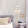 Sospensione-Vintage-Tone-Metallo-Bronzo-1-Luce-Diffusore-Ambra